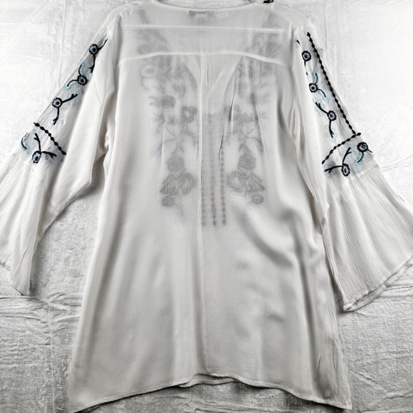 Cute Options Embroidered white Boho Top Brand New SZM swim coverups - Picture 8 of 9